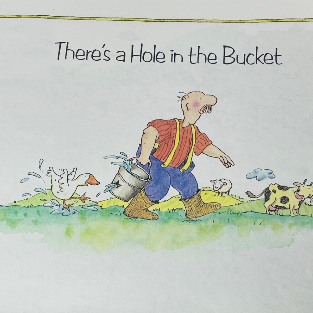 "Theres A Hole In The Bucket" Book & Cassette Set By Nadine Bernard Westcott - Picture 6 of 14